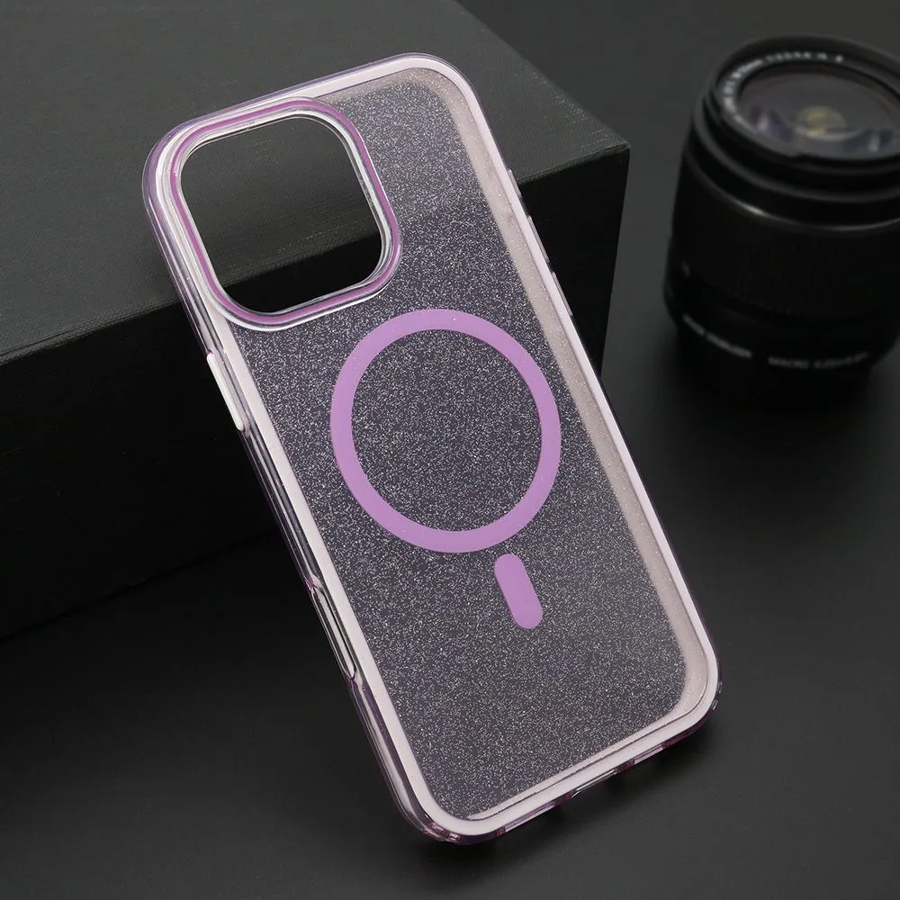 Maska CRYSTAL MagSafe za iPhone 16 Pro Max/ ljubičasta