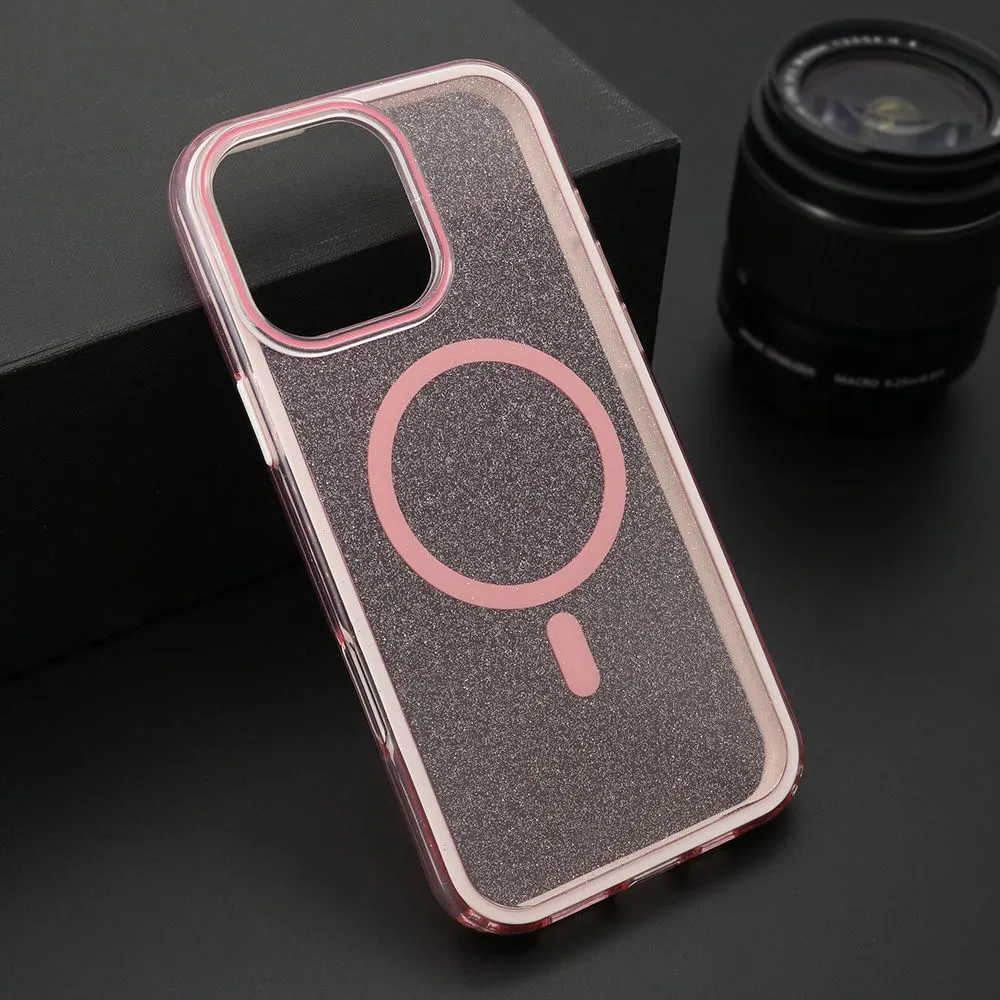 Maska CRYSTAL MagSafe za iPhone 16 Pro Max/ roza