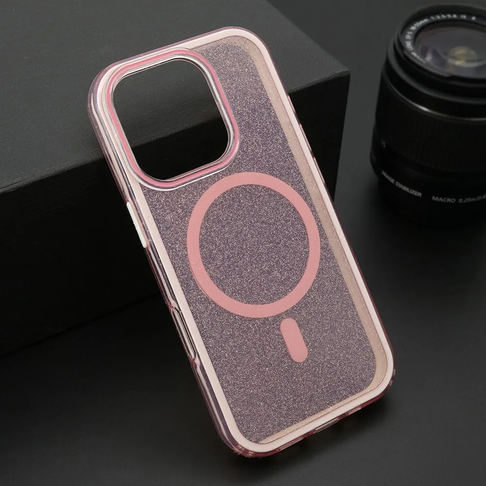 Maska CRYSTAL MagSafe za iPhone 16 Pro/ roza