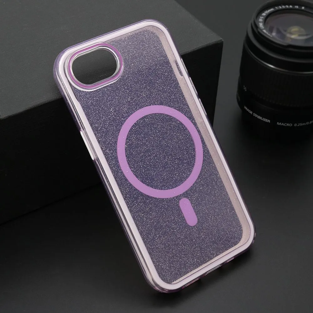 Maska CRYSTAL MagSafe za iPhone 16E/ ljubičasta