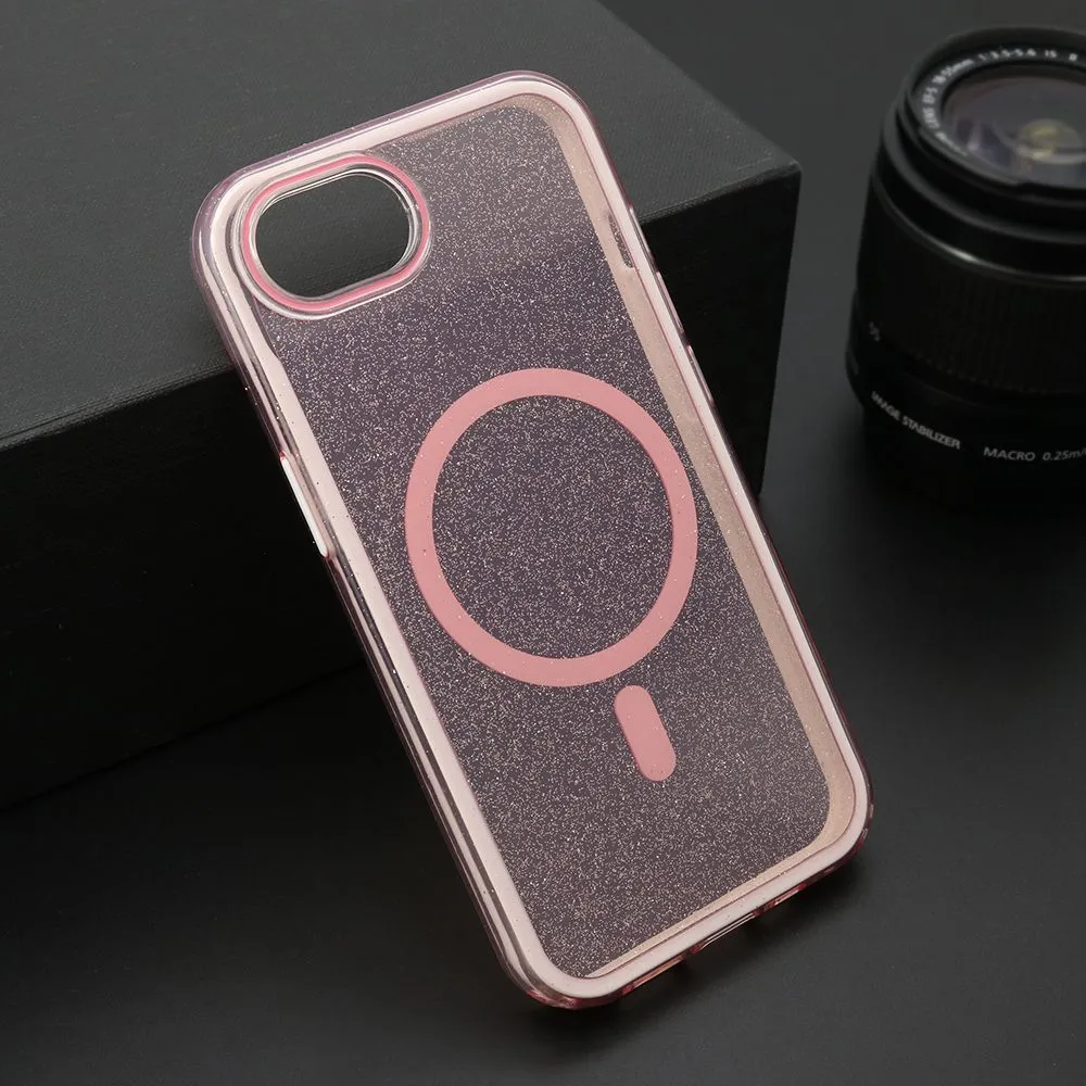 Maska CRYSTAL MagSafe za iPhone 16E/ roza