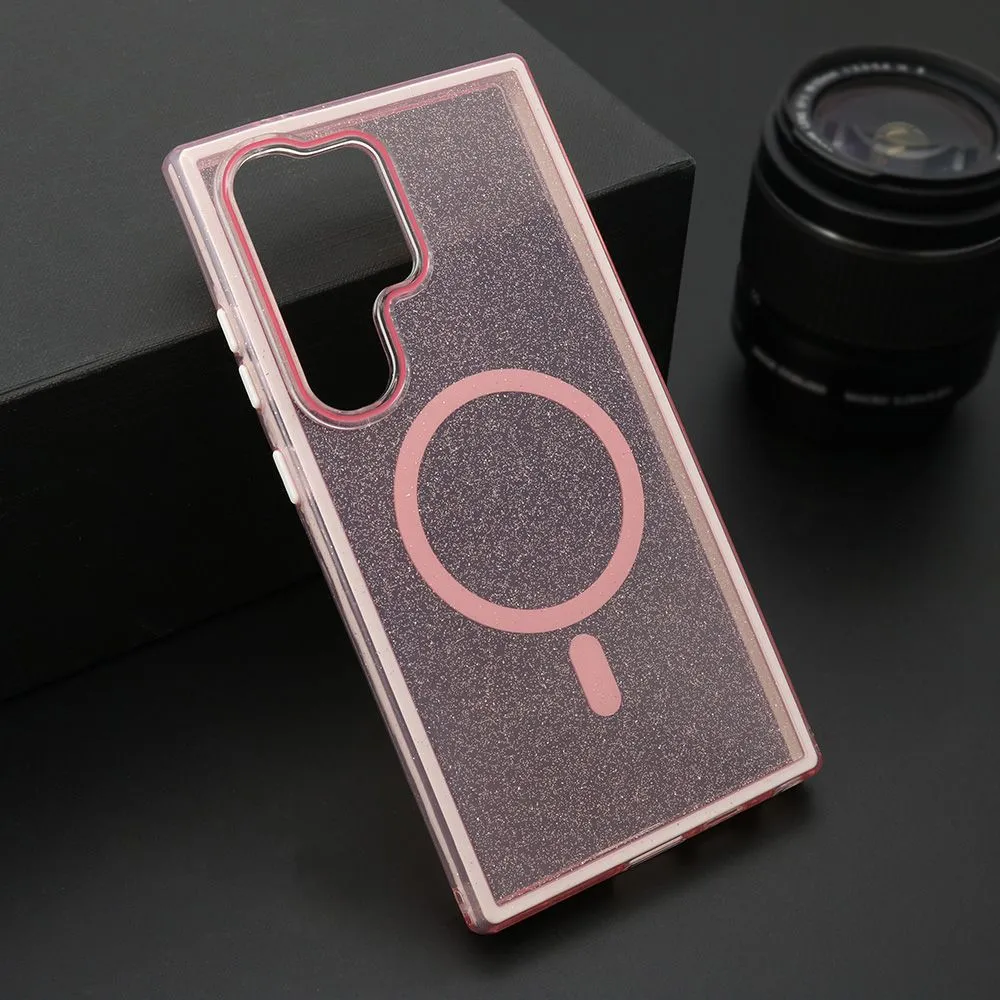 Maska CRYSTAL MagSafe za Samsung S928B Galaxy S24 Ultra 5G/ roza