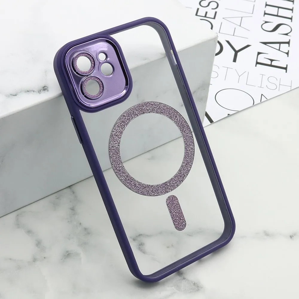 Maska DIAMOND MagSafe za iPhone 12/ ljubičasta