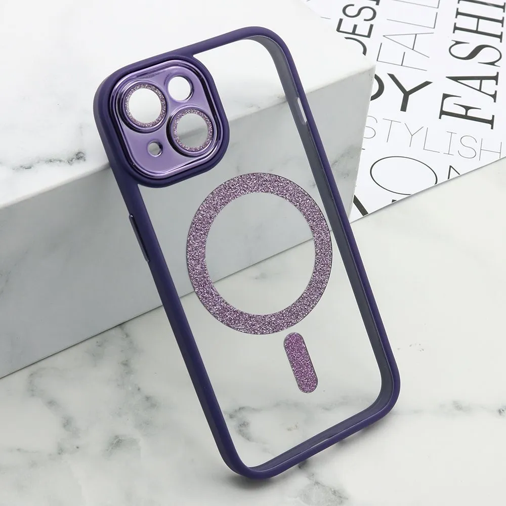 Maska DIAMOND MagSafe za iPhone 15/ ljubičasta
