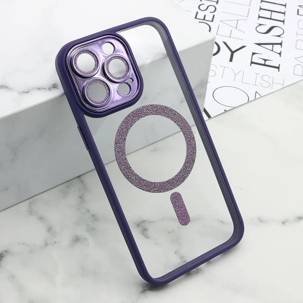 Maska DIAMOND MagSafe za iPhone 15 Pro Max/ ljubičasta