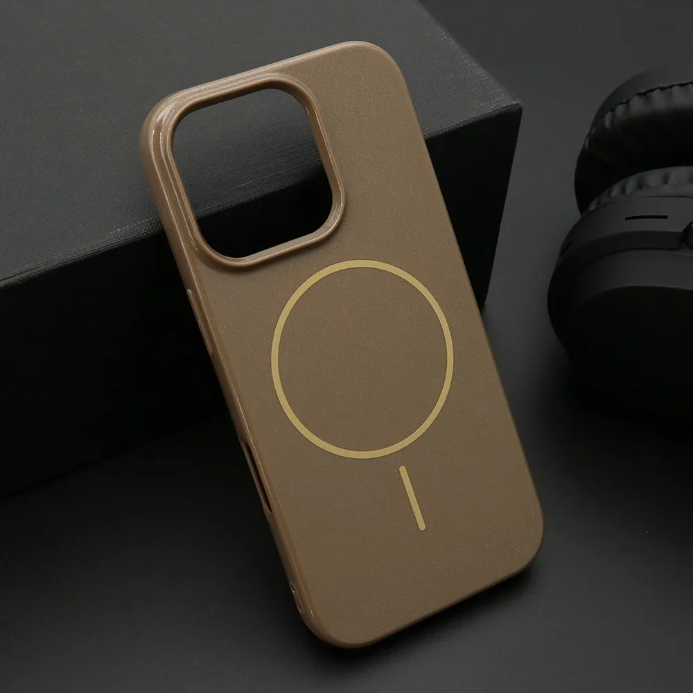 Maska JELLY MagSafe za iPhone 16 Pro tamno zlatna