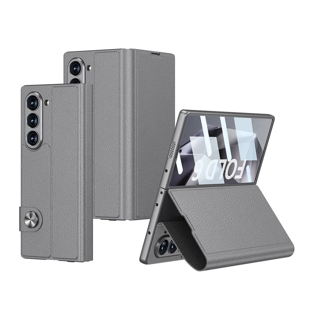 Maska Leather za Samsung F956B Galaxy Z Fold 6 5G/ siva