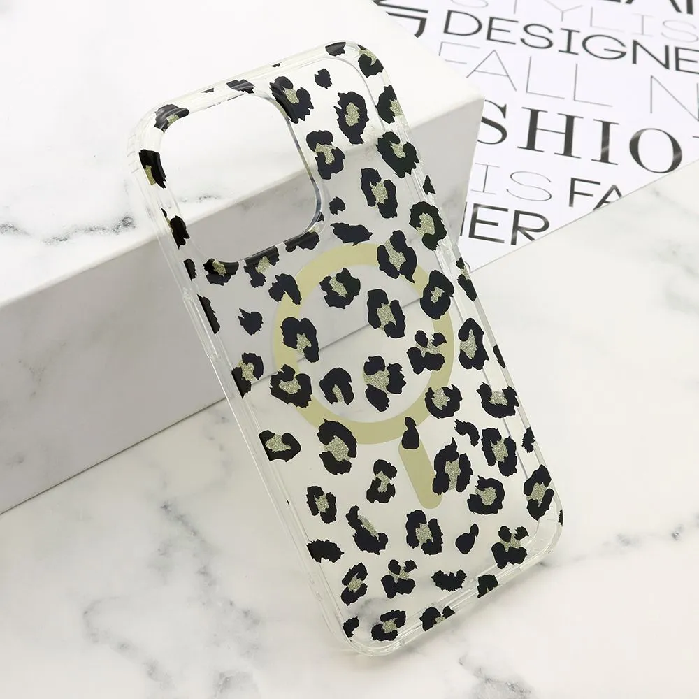 Maska LEOPARD MagSafe za iPhone 15 Pro Max/ crna