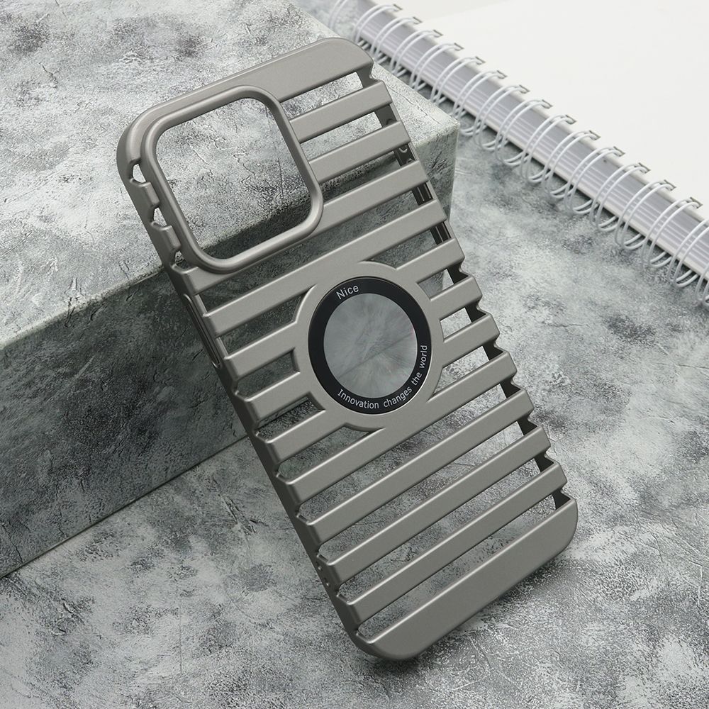 Maska LINES LOGO CUT za iPhone 15 Pro Max/ siva