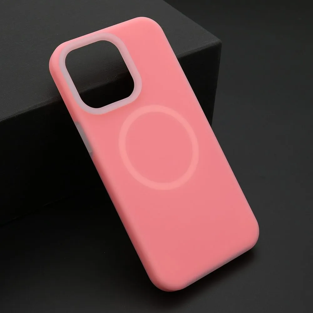 Maska Pastel color Magsafe za iPhone 15 Pro Max/ pink