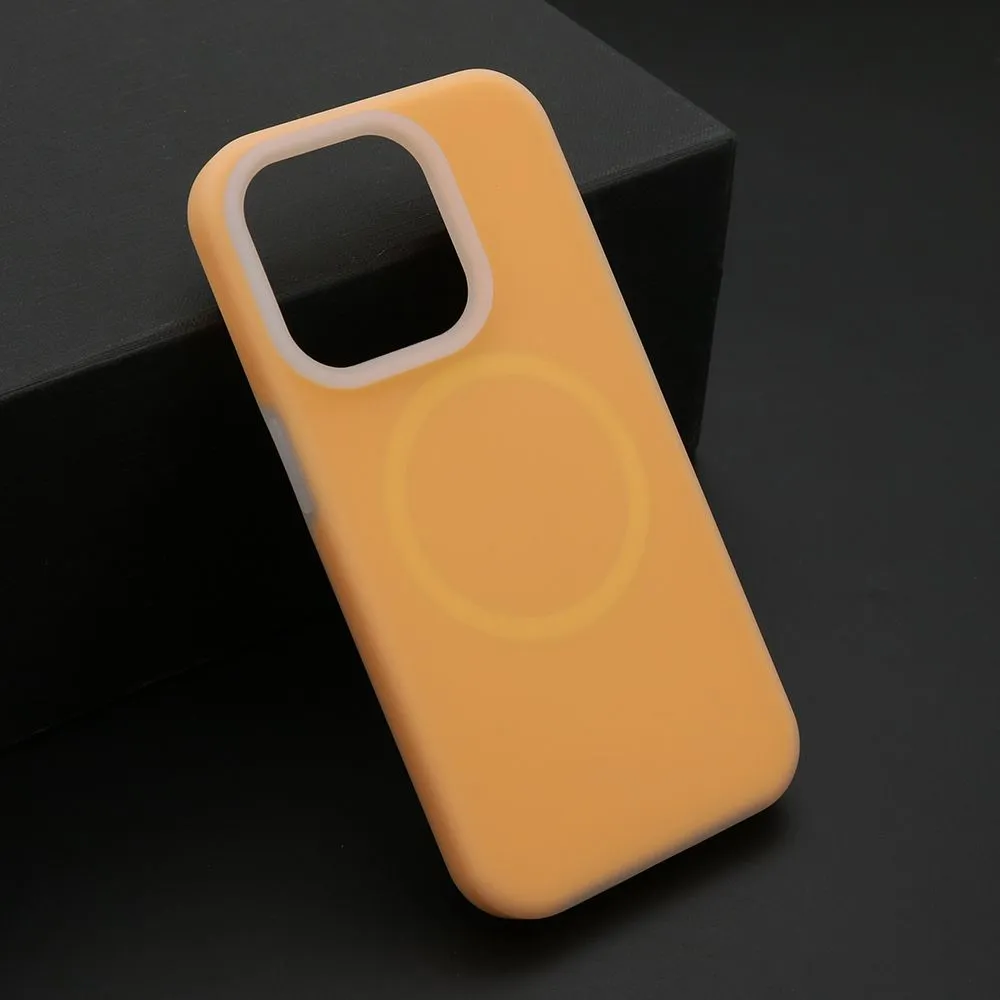 Maska Pastel color Magsafe za iPhone 15 Pro/ narandžasta