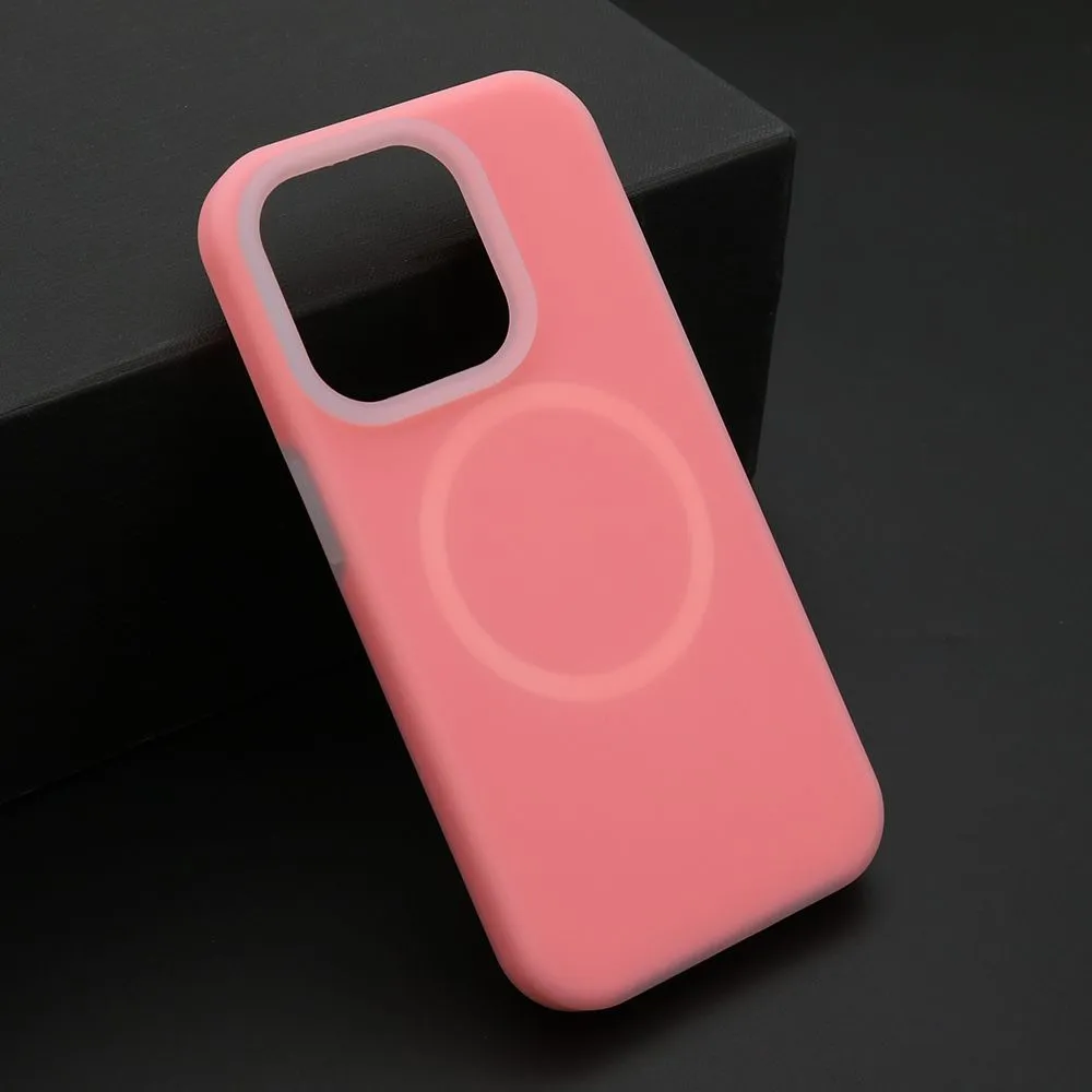 Maska Pastel color Magsafe za iPhone 15 Pro/ pink