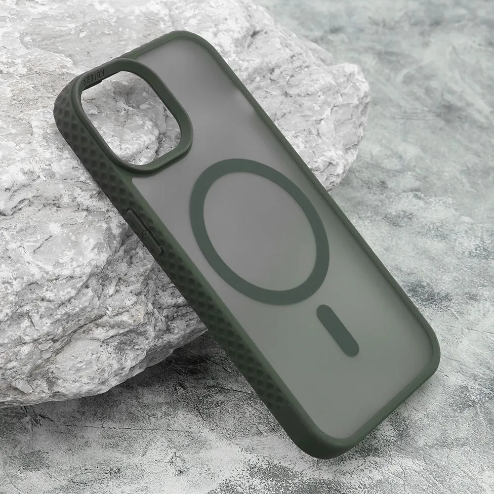 Maska Rugged MagSafe za iPhone 15/ tamno zelena