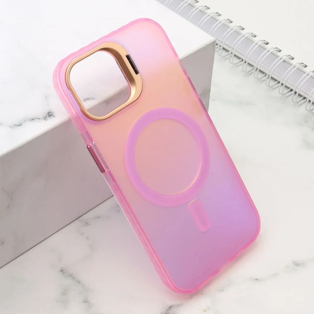 Maska SHINE MagSafe za iPhone 15/ roza