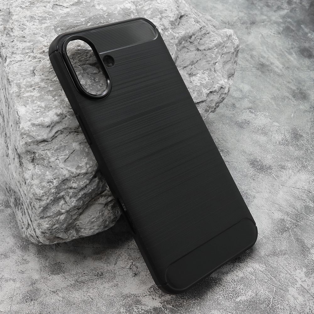 Maska silikon BRUSHED za iPhone 16 Plus/ crna