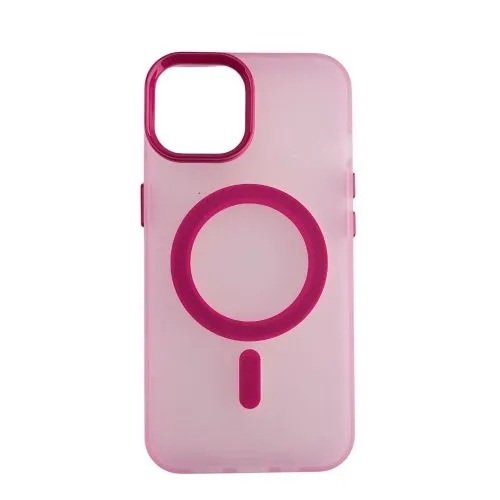 Maska silikonska Magsafe FLURO COLOR za Iphone 13/14/ roza