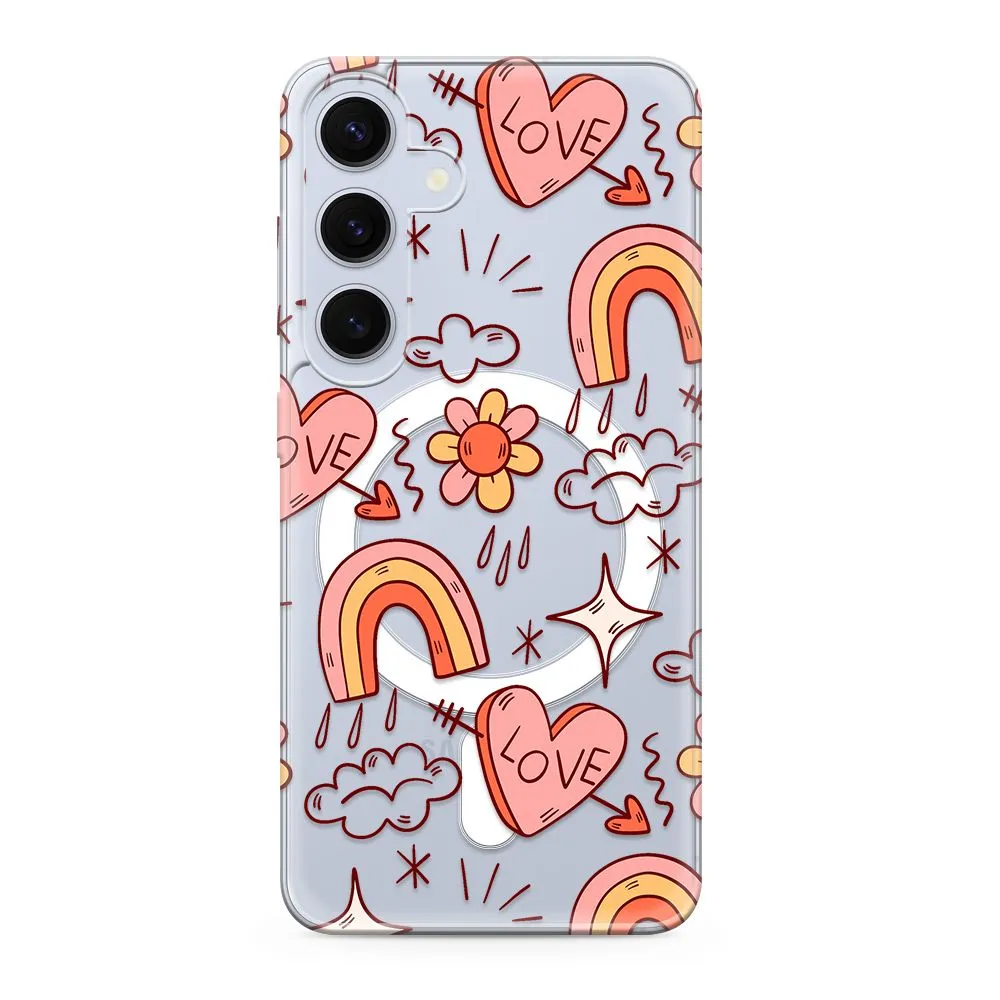 Maska silikonska PRINT MagSafe za Samsung S921B Galaxy S24 5G/ love