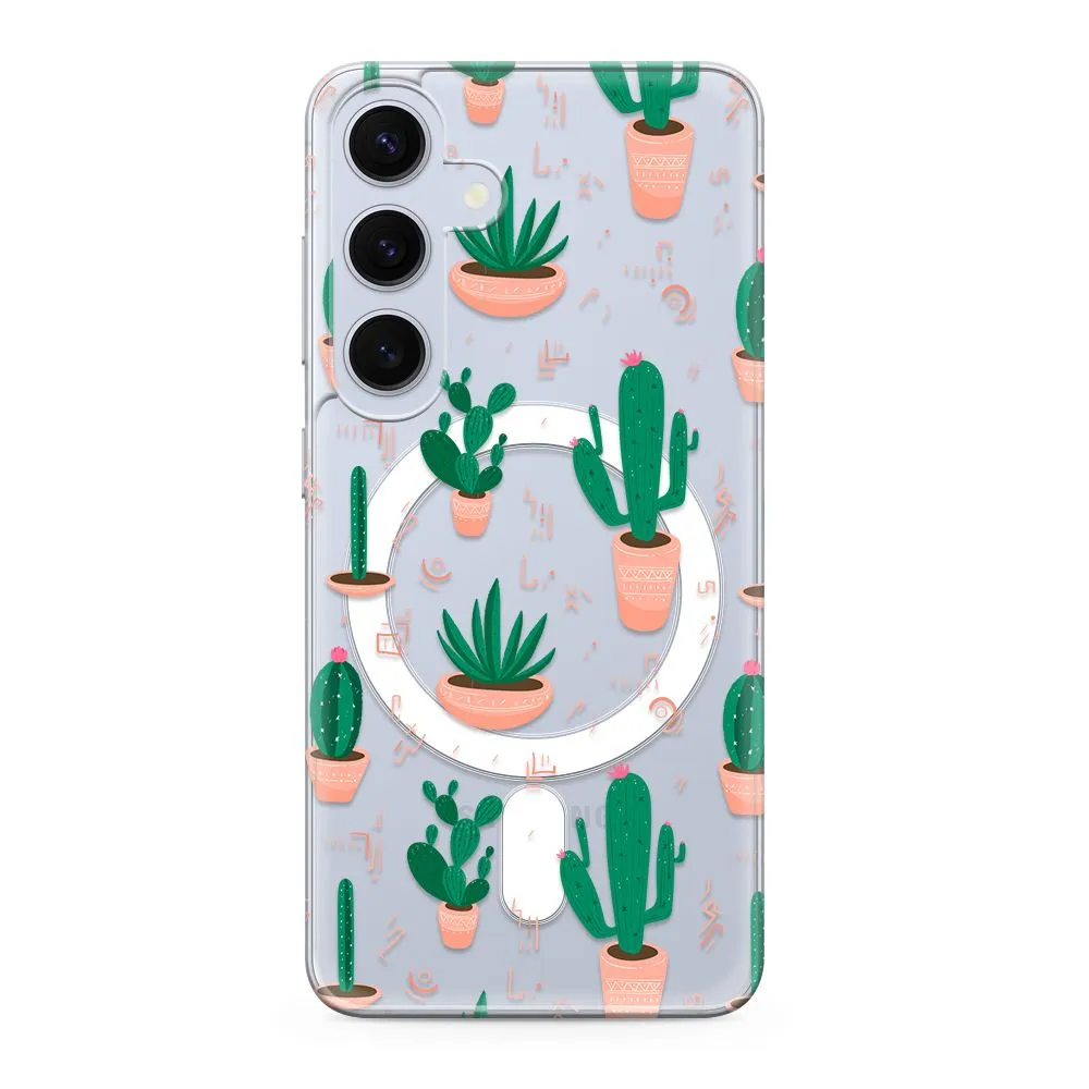 Maska silikonska PRINT MagSafe za Samsung S921B Galaxy S24 5G/ kaktus