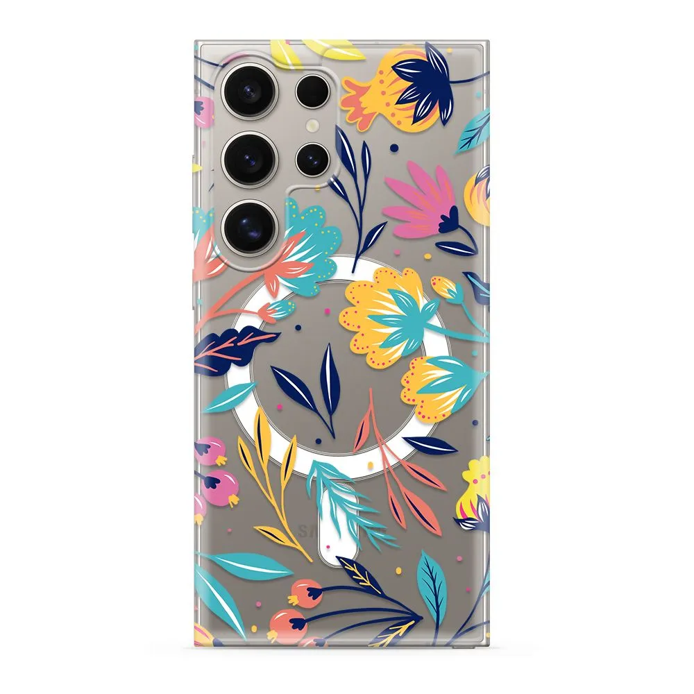 Maska silikonska PRINT MagSafe za Samsung S928B Galaxy S24 Ultra 5G, cvet