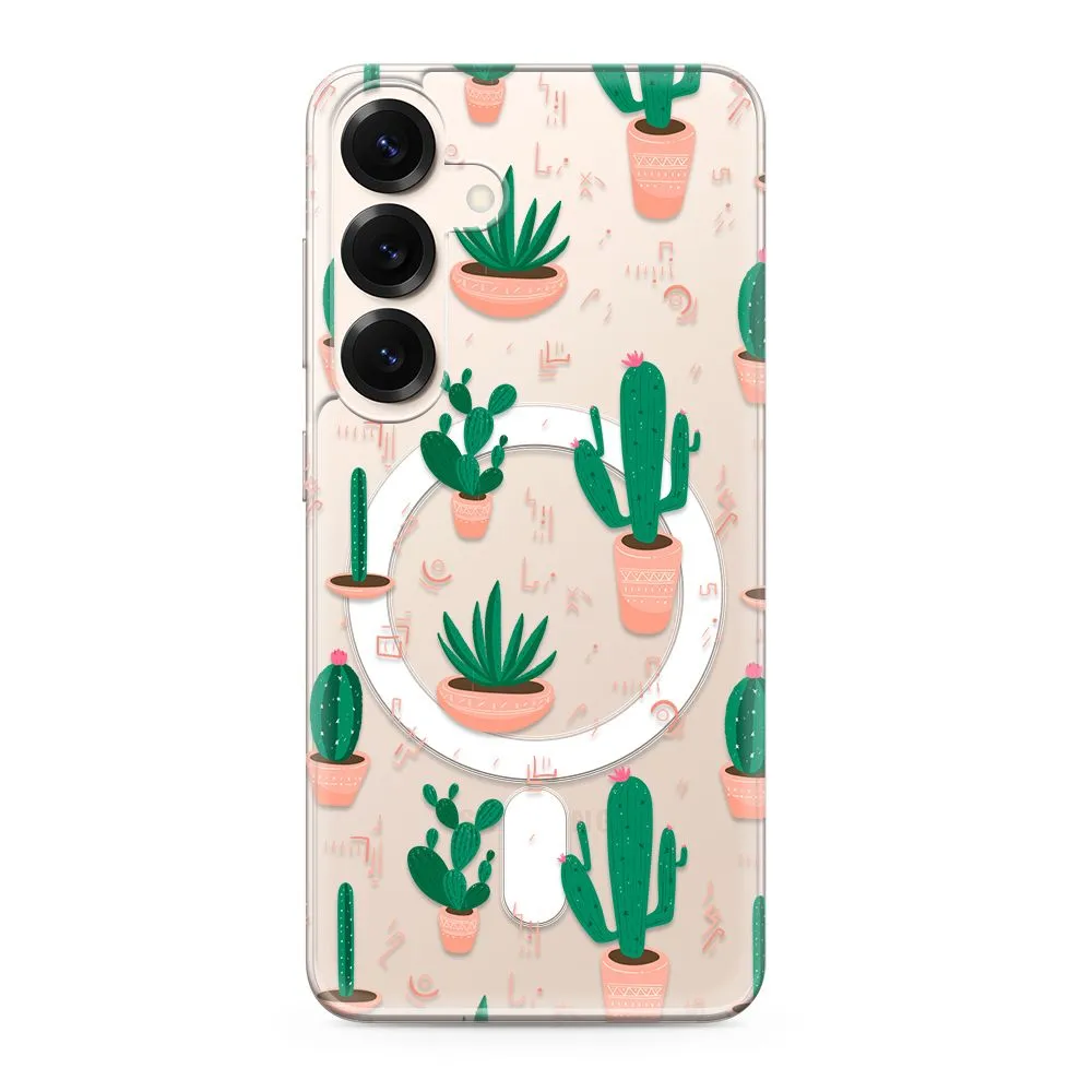 Maska silikonska PRINT MagSafe za Samsung S931B Galaxy S25 5G/ kaktus