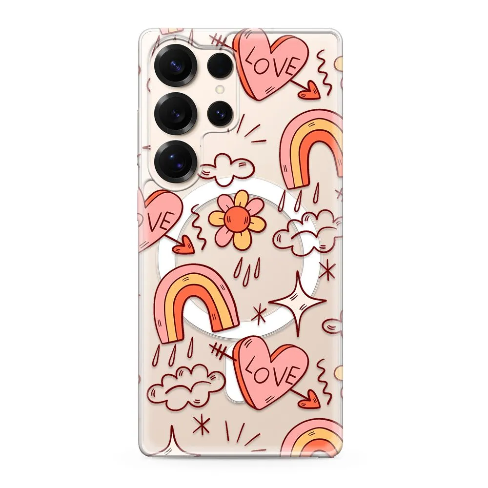 Maska silikonska PRINT MagSafe za Samsung S938B Galaxy S25 Ultra 5G/ love