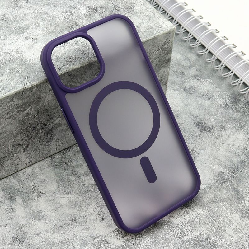 Maska Silky Magsafe Matte za iPhone 15/ ljubičasta