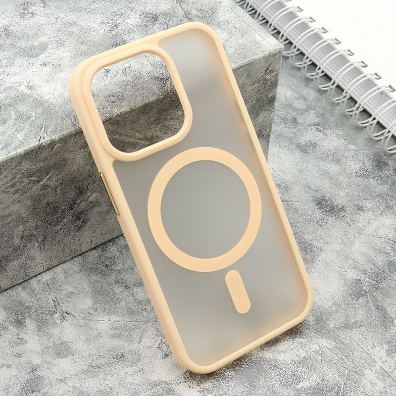 Maska Silky MagSafe Matte za iPhone 15 Pro/ roze