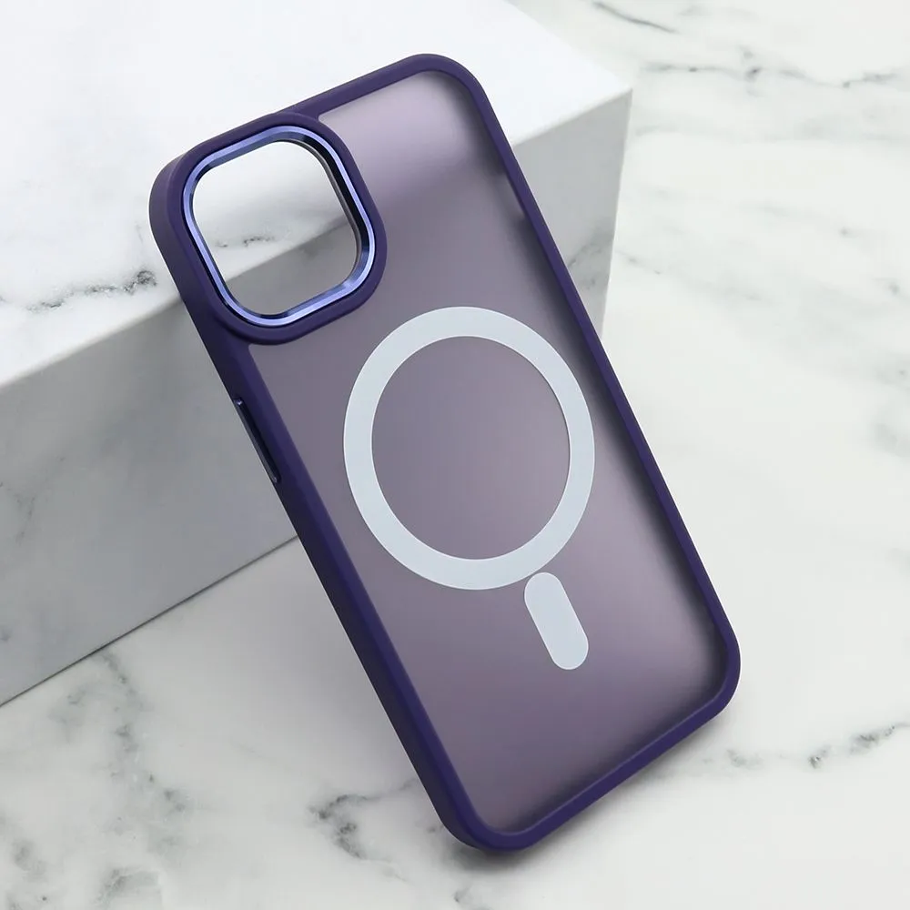 Maska SILKY MAGSAFE za iPhone 13/ ljubičasta
