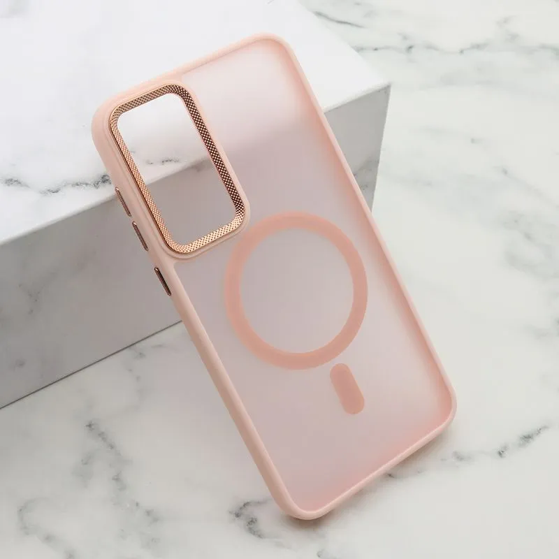 Maska Silky Magsafe za Samsung A556B Galaxy A55 5G/ roze