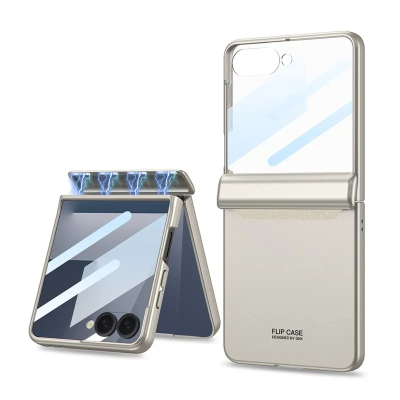 Maska SMOOTH LINE za Samsung F751B Galaxy Z Flip 7 5G/ titanijum (GKK case)