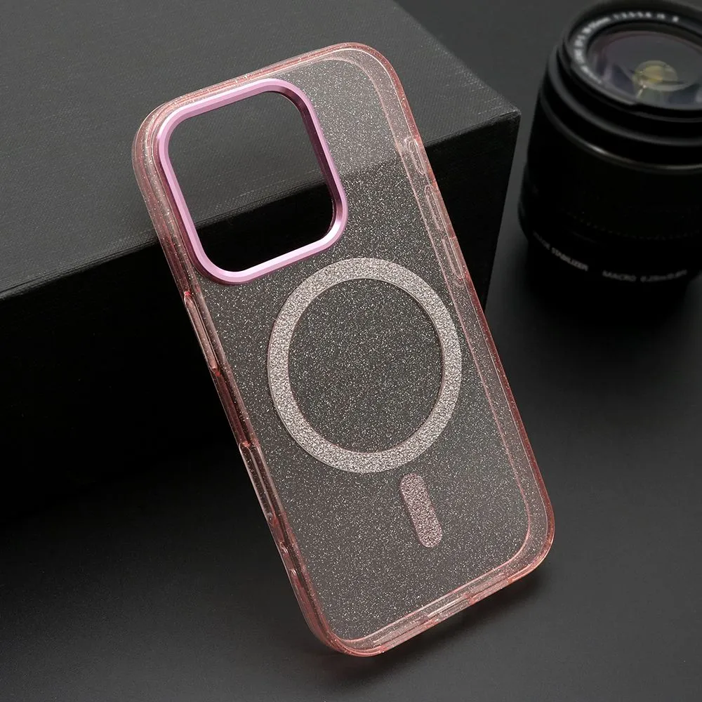 Maska Sparkling Magsafe za iPhone 16/ roze