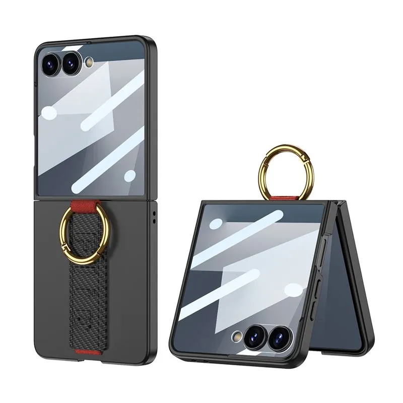 Maska STRAP RING CASE za Samsung F751B Galaxy Z Flip 7 5G karbon (GKK case)