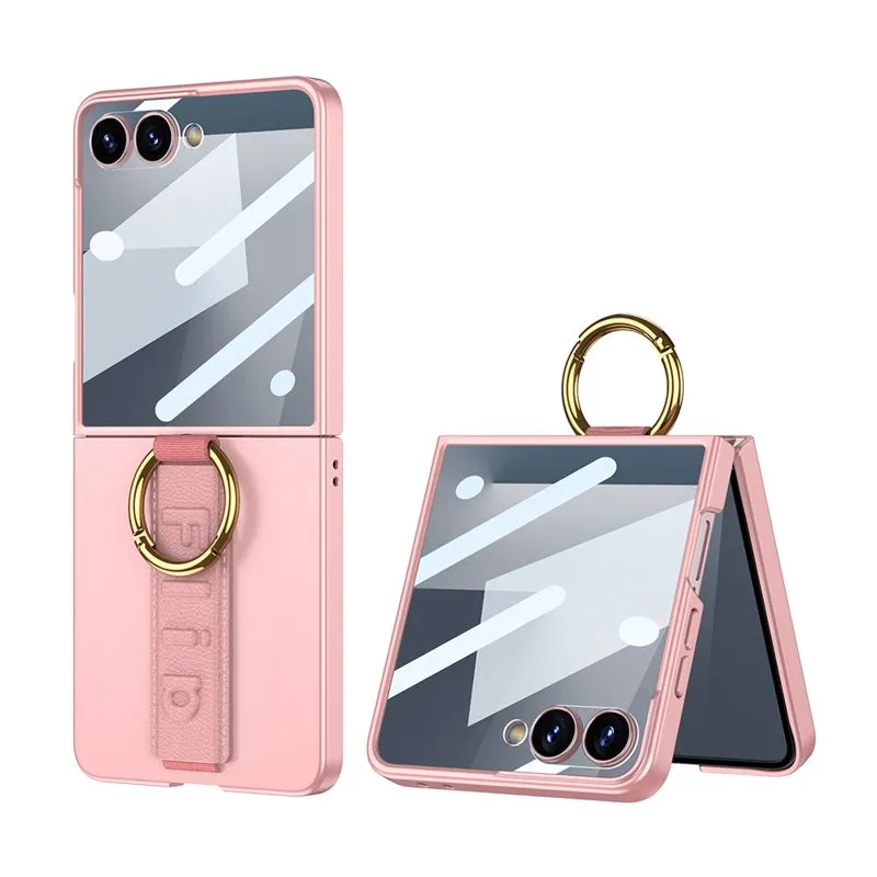 Maska STRAP RING CASE za Samsung F751B Galaxy Z Flip 7 5G/ roza (GKK case)