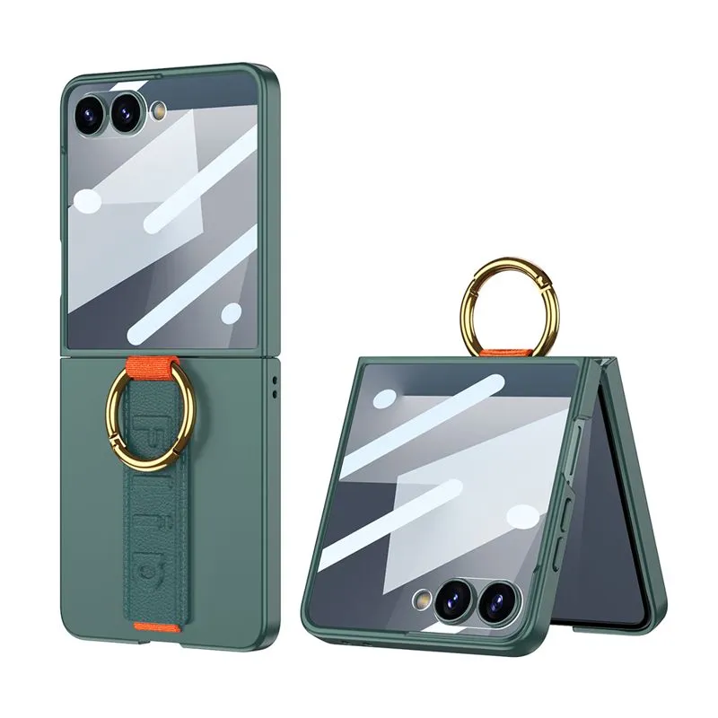 Maska STRAP RING CASE za Samsung F751B Galaxy Z Flip 7 5G/ zelena (GKK case)
