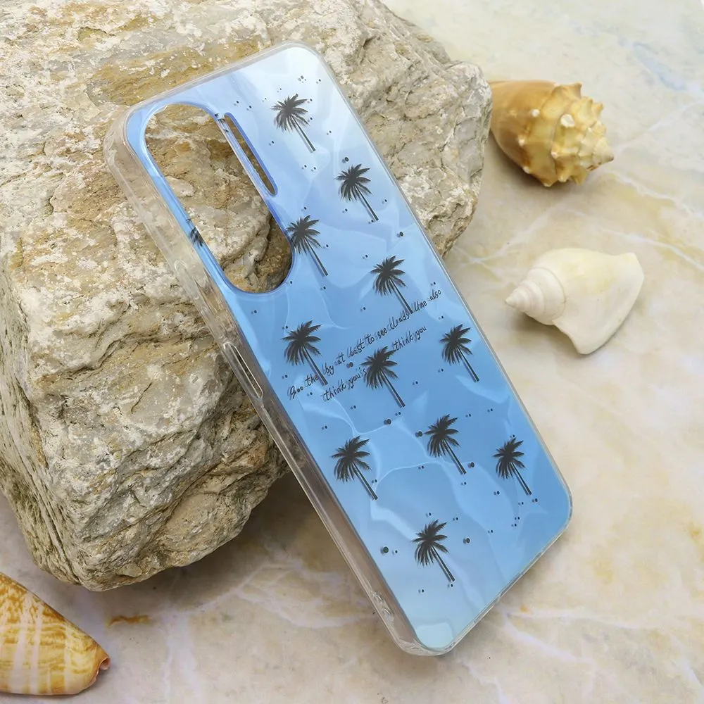 Maska SUMMER VIBES za Honor 90 lite/ svetlo plava