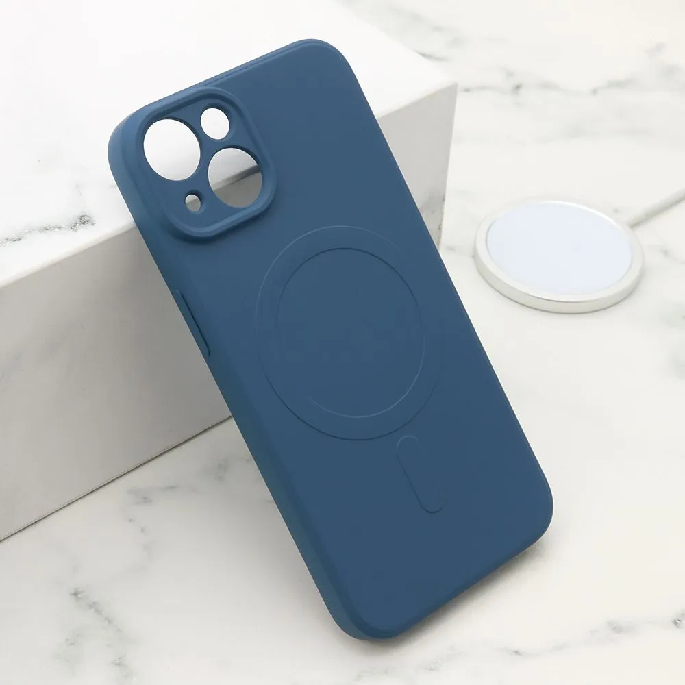 Maska VELVET TOUCH MagSafe za iPhone 15/ plava