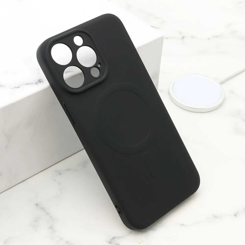Maska VELVET TOUCH MagSafe za iPhone 15 Pro Max/ crna