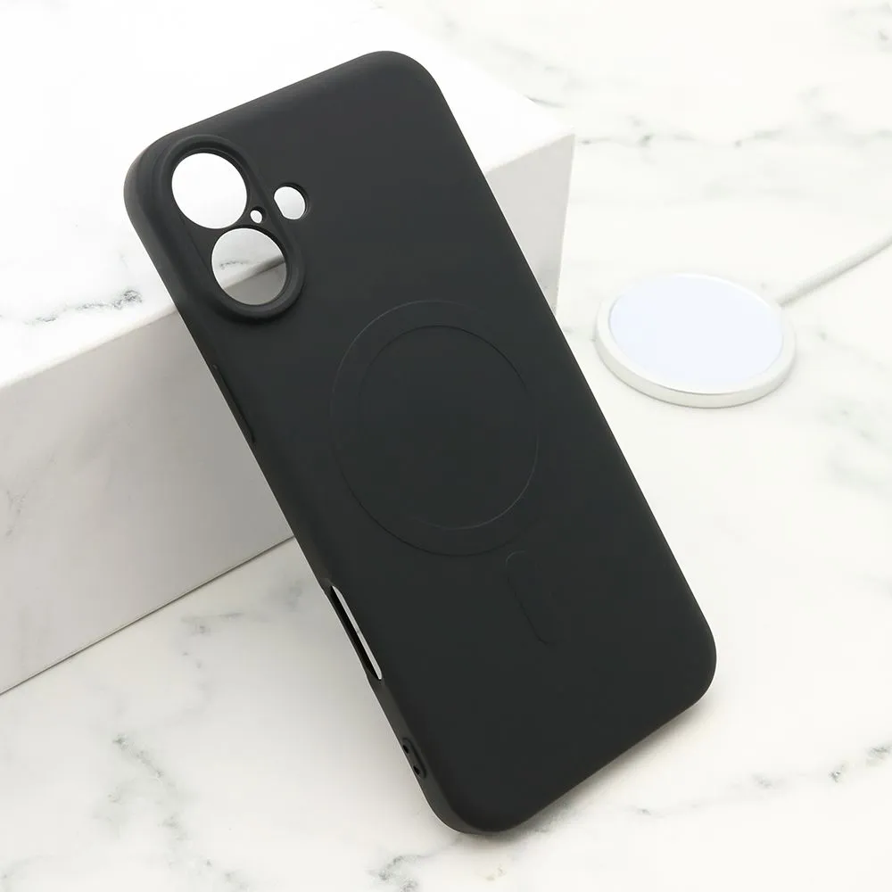 Maska VELVET TOUCH MagSafe za iPhone 16 Plus/ crna