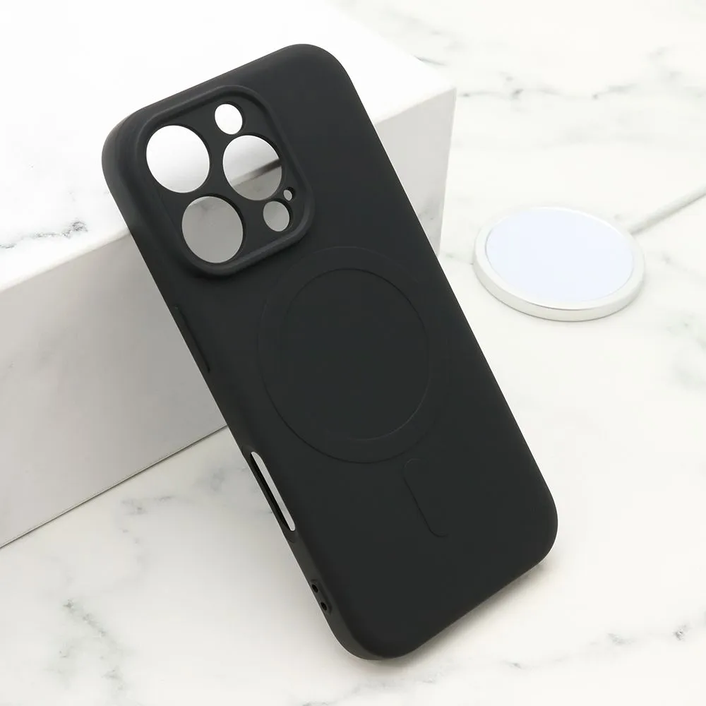 Maska VELVET TOUCH MagSafe za iPhone 16 Pro/ crna