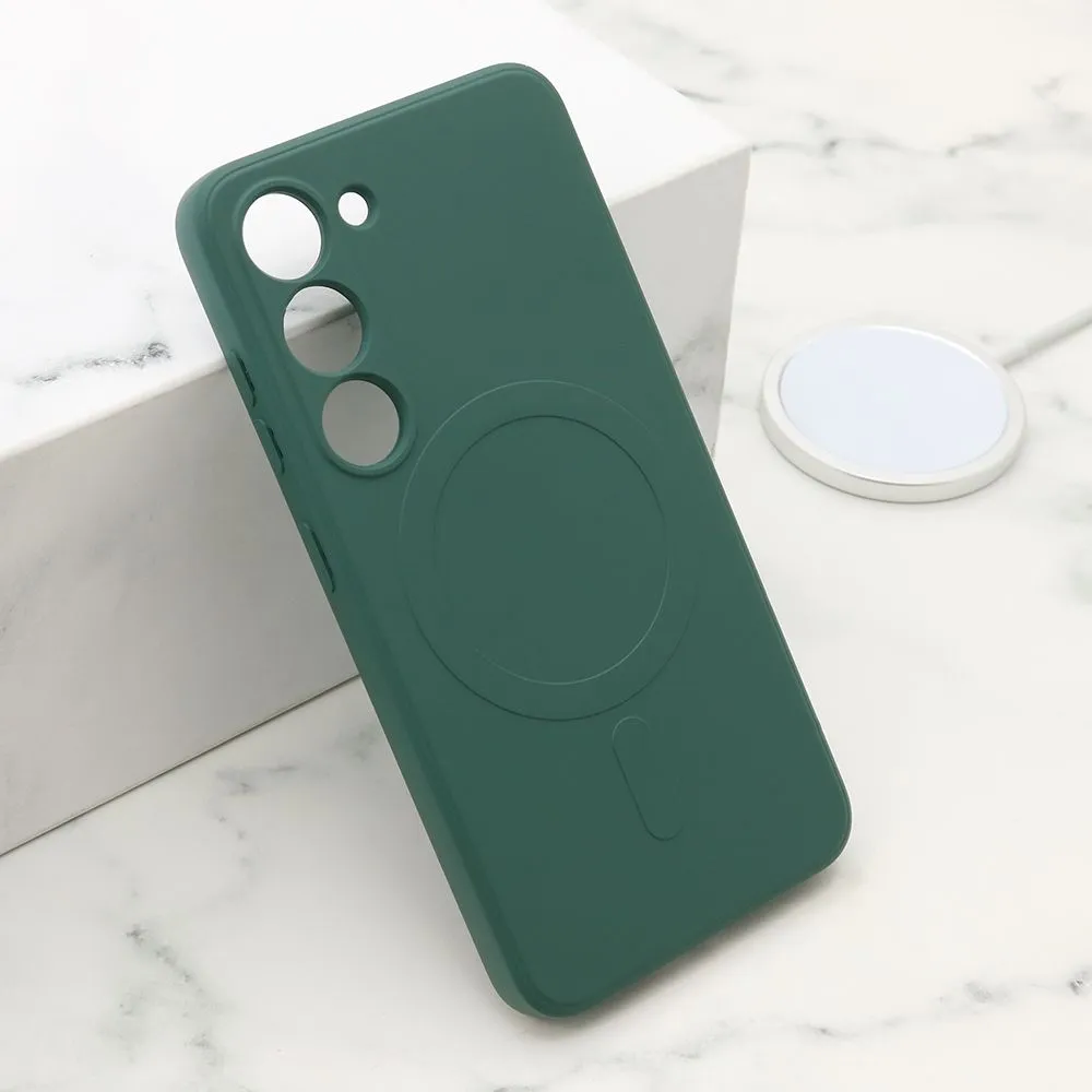 Maska VELVET TOUCH MagSafe za Samsung S911B Galaxy S23, tamno zelena