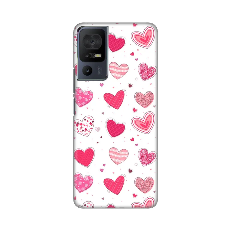 Maska za A1 Alpha Eco Silikonska Print Skin Pink Hearts