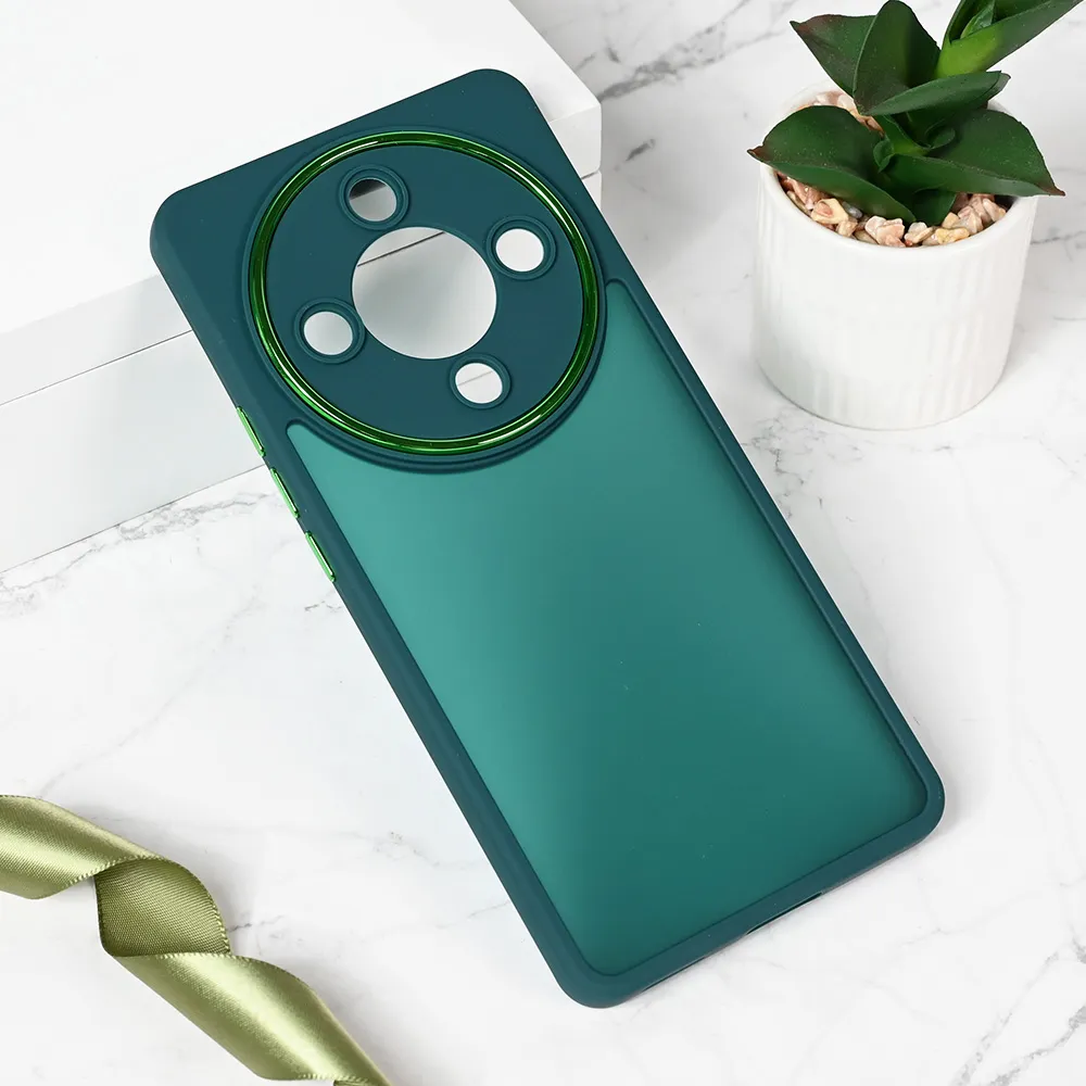 Maska za Honor Magic 6 Lite Shining Camera tamno zelena