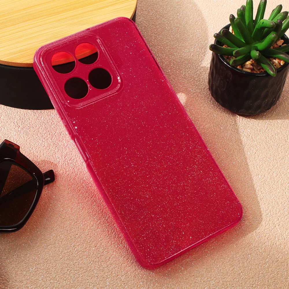 Maska za Honor X6a Sparkle Dust bordo