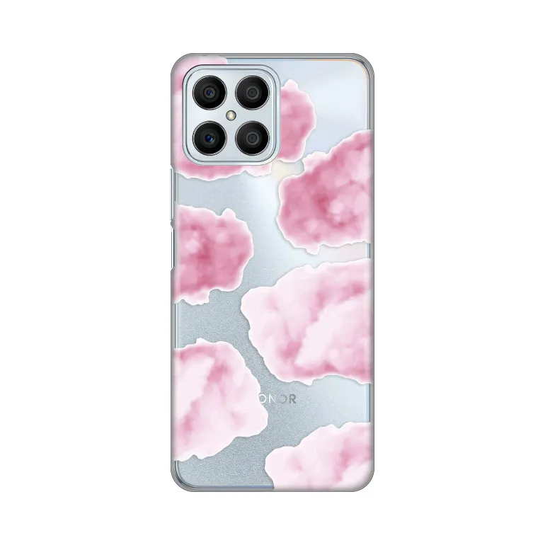 Maska za Honor X8 Silikonska Print Skin Pink Clouds