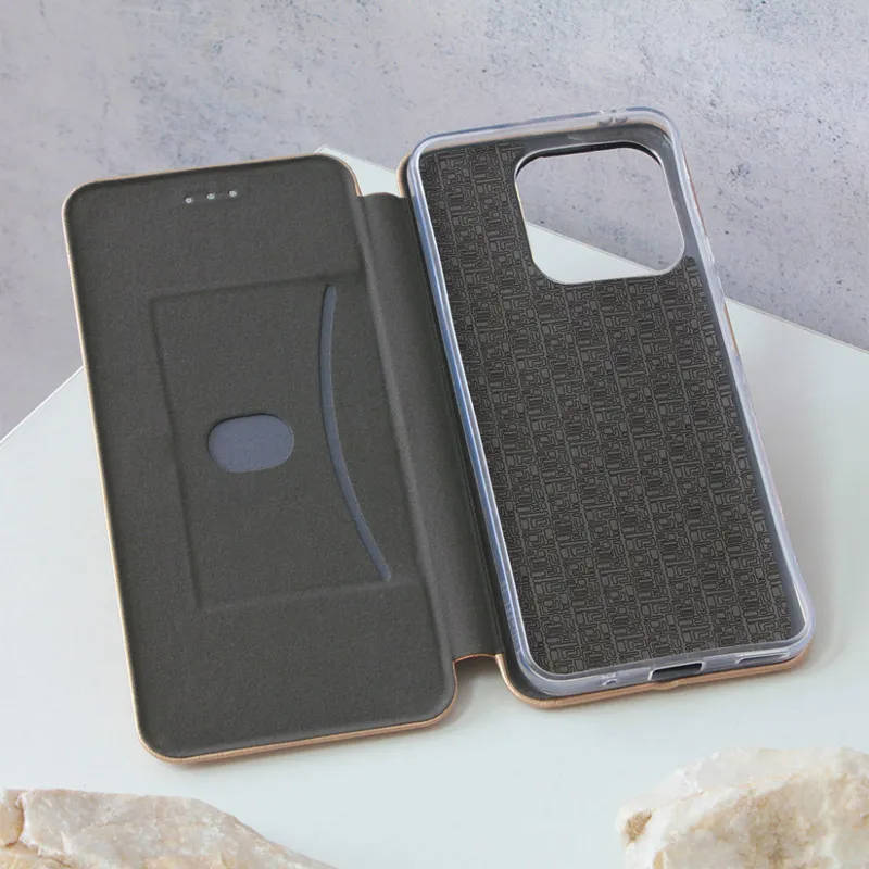 Maska za Honor X8a na preklop Teracell Flip Premium zlatna