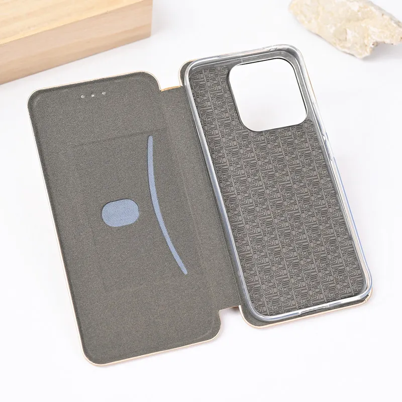 Maska za Honor X8c na preklop Teracell Flip Premium zlatna