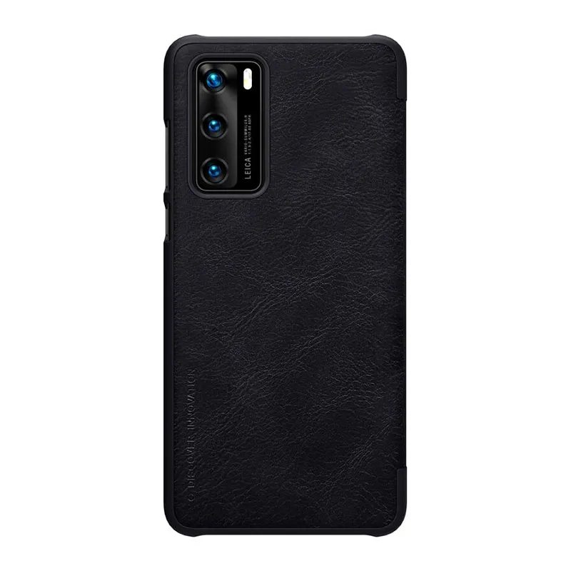 Maska za Huawei P40 na preklop Nillkin Qin crna