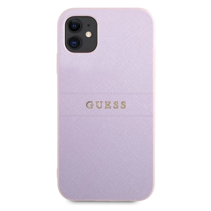 Maska za iPhone 11 6.1 Guess Hc PU Saffiano ljubičasta (GUHCN61PSASBPU)