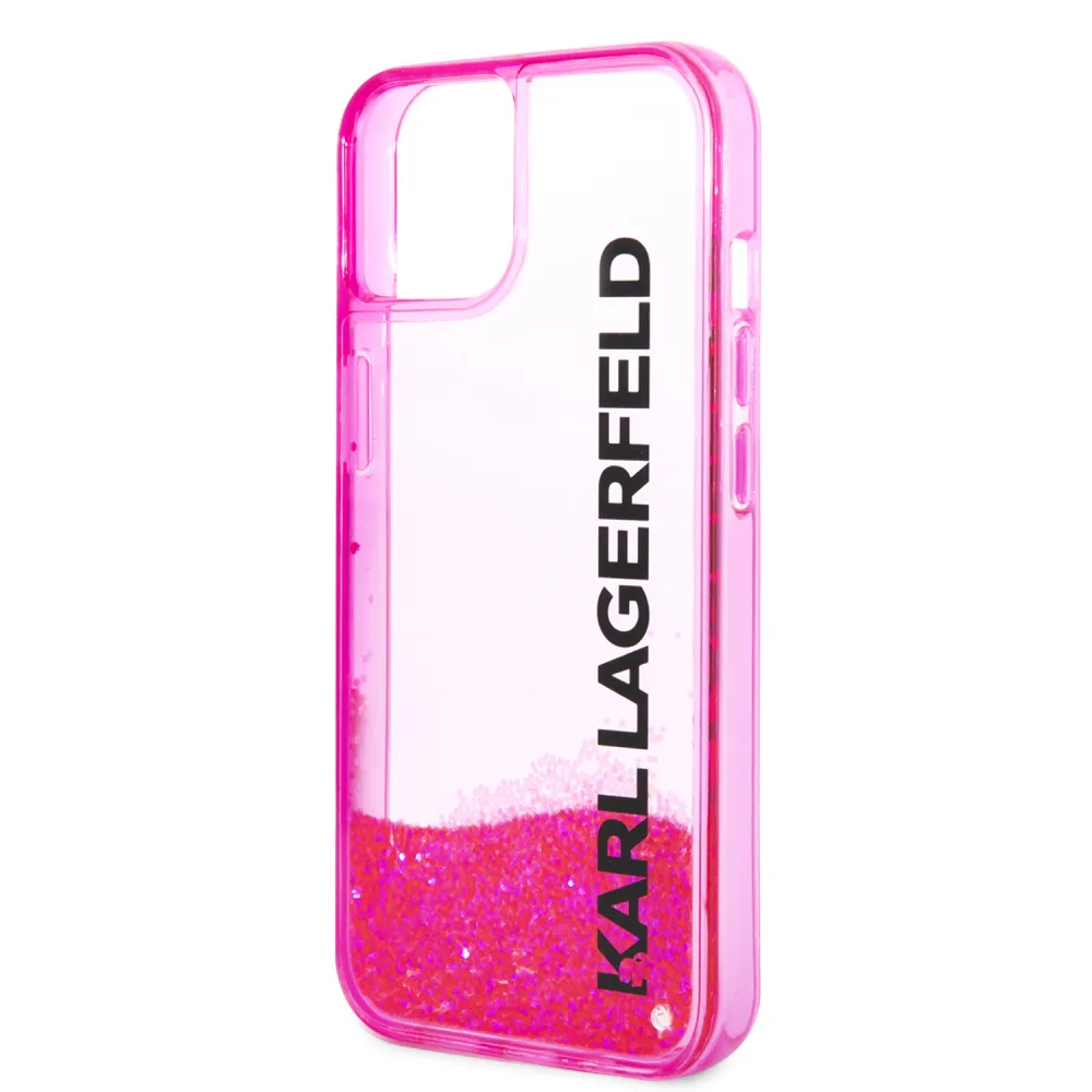 Maska za iPhone 11 6.1 Karl Lagerfeld Hc Liquid Glitter Elong pink ( KLHCN61LCKVF)