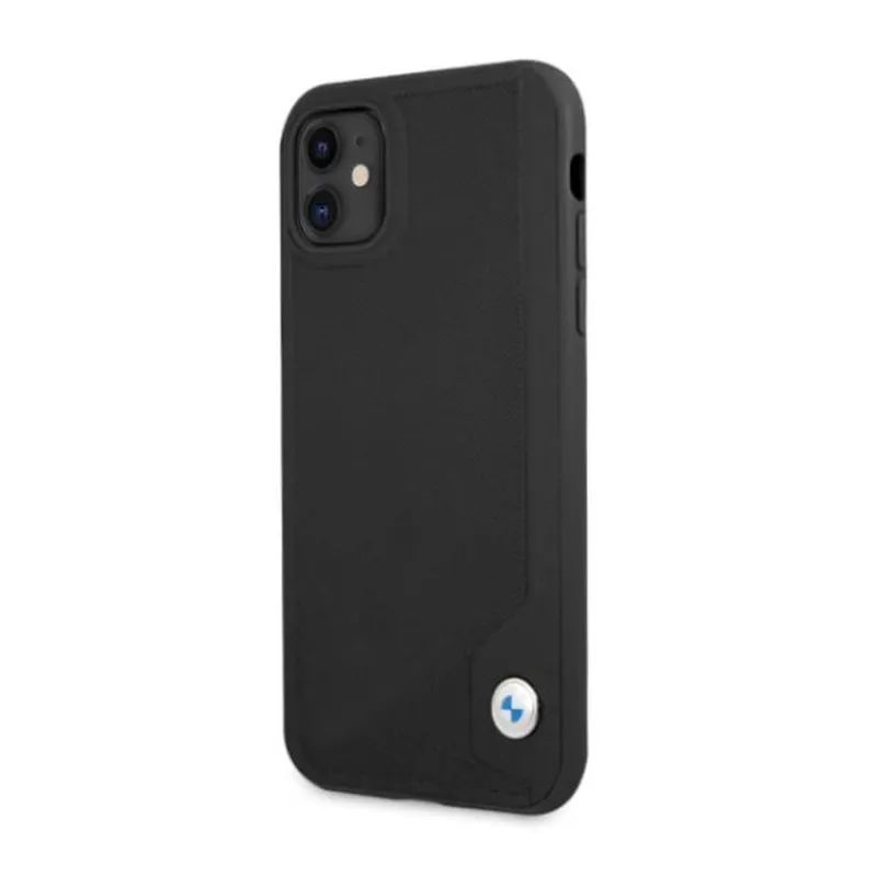 Maska za iPhone 11 BMW hc Leather Deboss crna